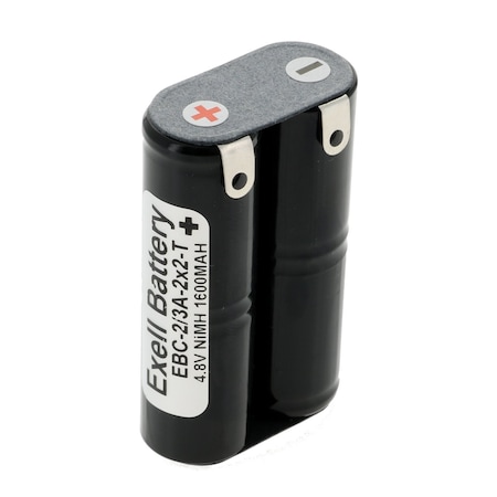 Exell Battery 4.8V 1600mAh NiMH attery w/Tabs for R/C, Hobby Packs, Remote Control Units EBC-2/3A-2X2-T